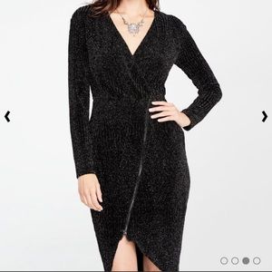 Rachel Roy Black Sparkle Party Dress Size L NWT